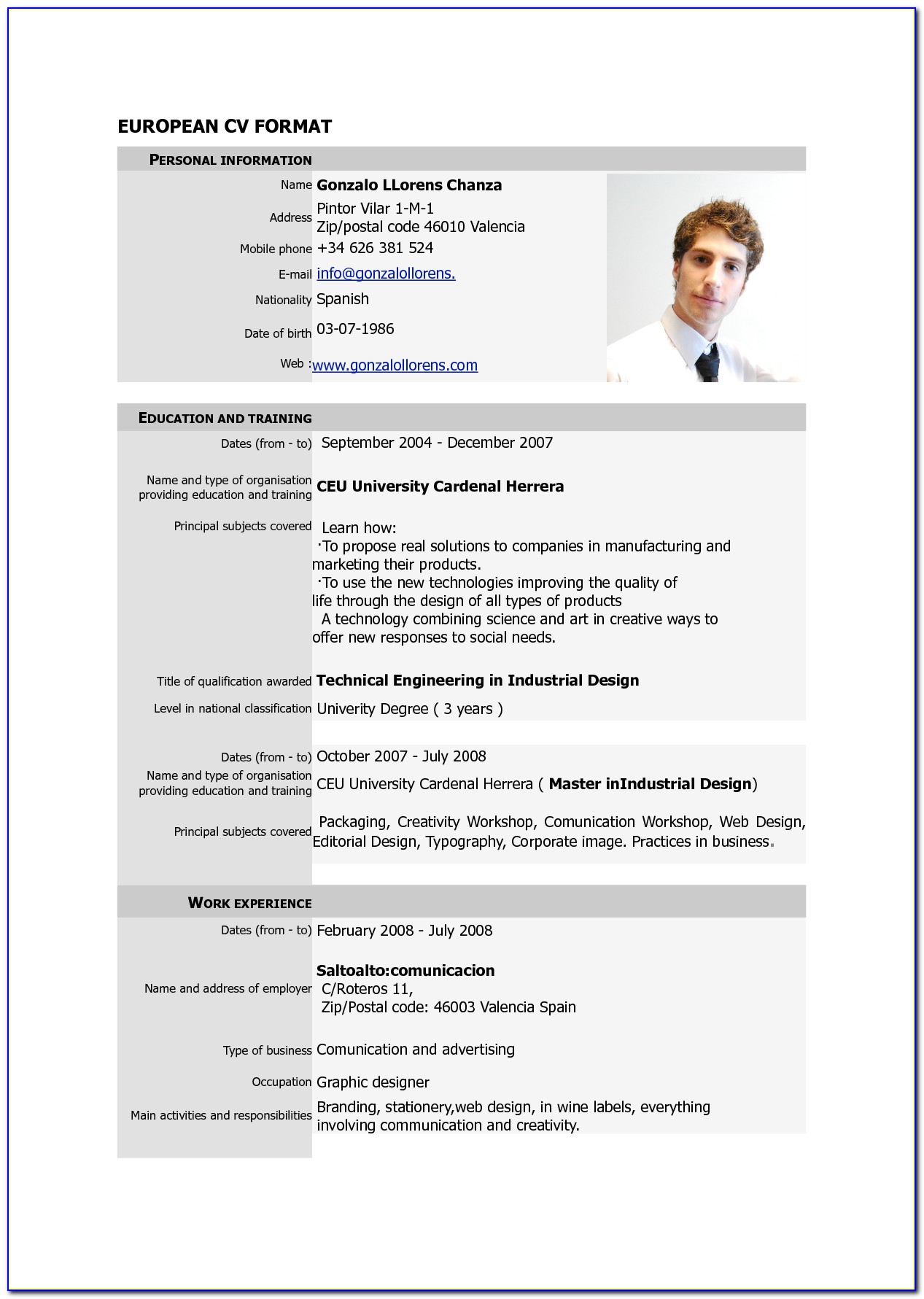 Best Resume Format Doc Free Download