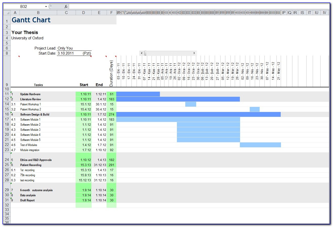 Download Gantt Chart Template Excel 2013