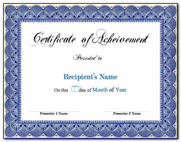 Free Award Certificate Templates For Word
