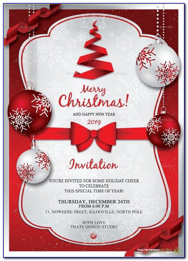 Free Christmas Invitations Templates For Word