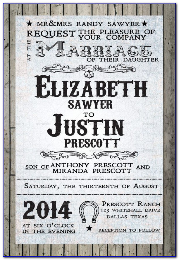 Free Country Western Invitation Templates