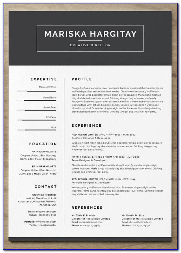 Free Creative Resume Templates For Word