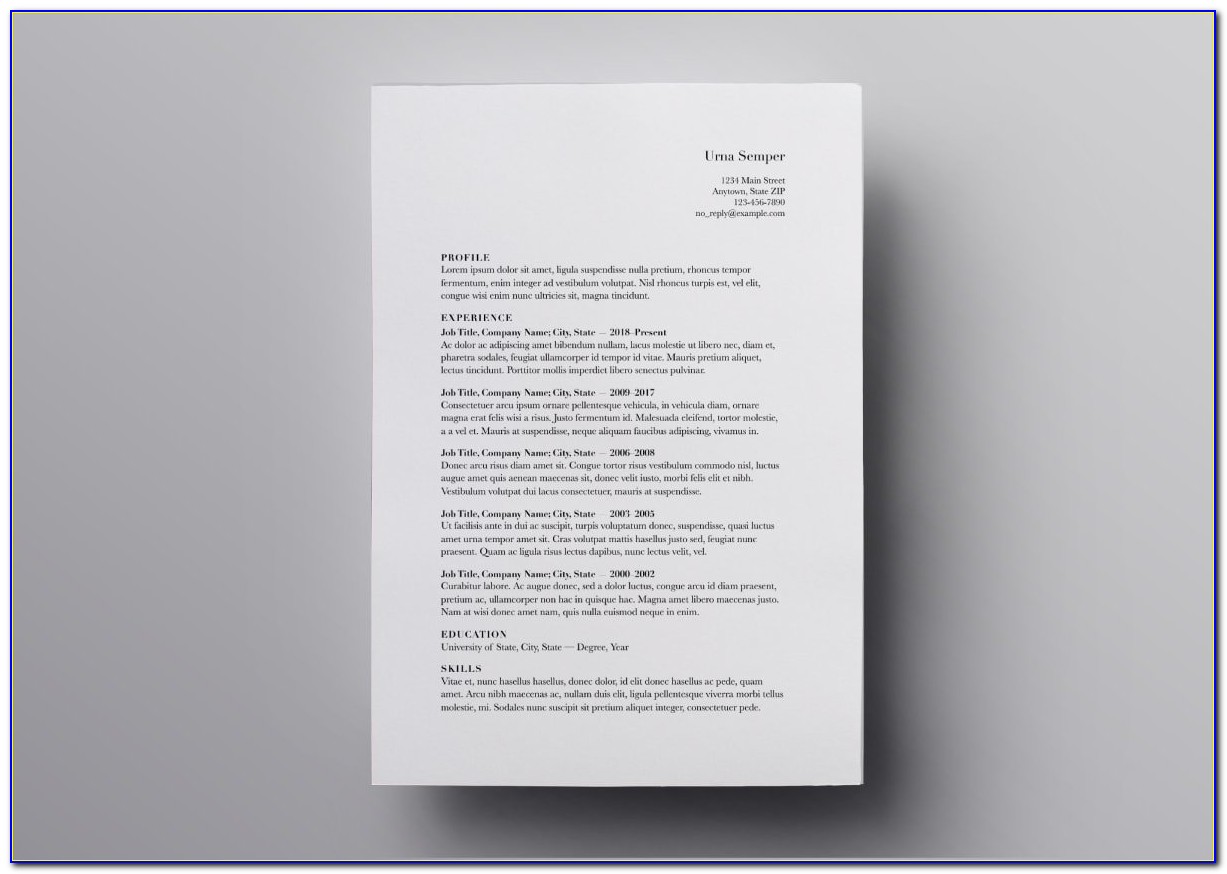 Free Cv Template Download For Mac