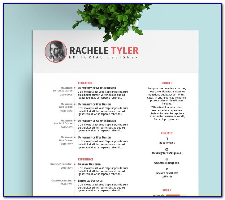 Free Download Resume Templates Indesign