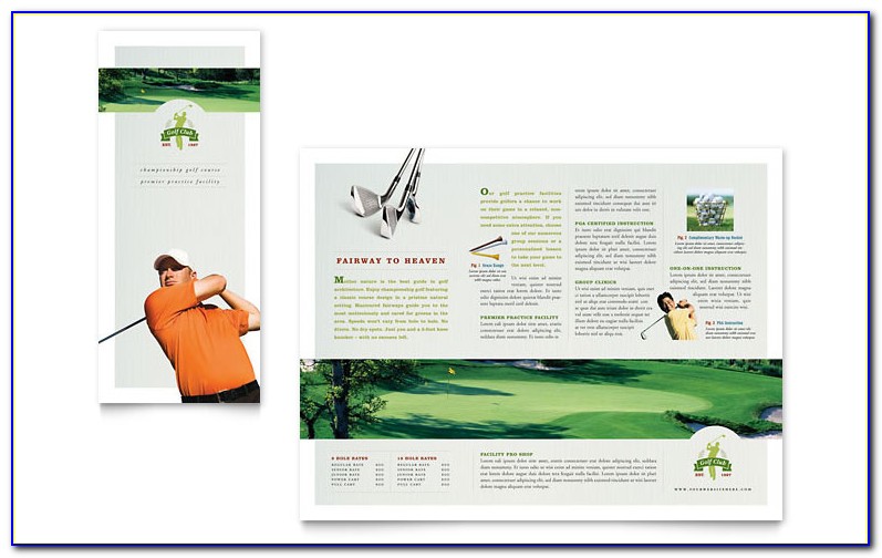 Free Golf Brochure Templates Background