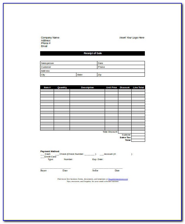 Free Invoice Forms Pdf