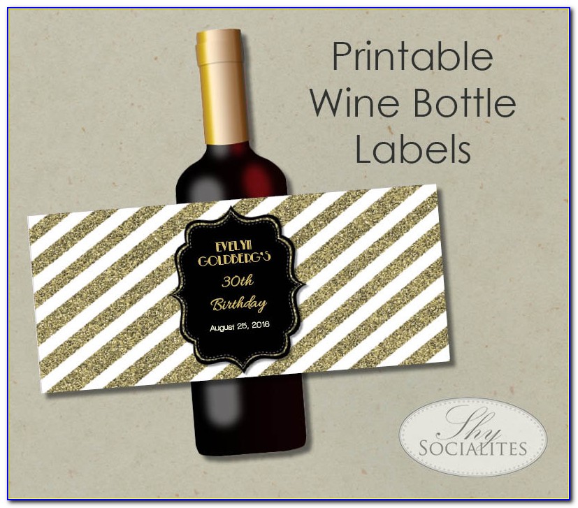 Free Mini Wine Bottle Label Template