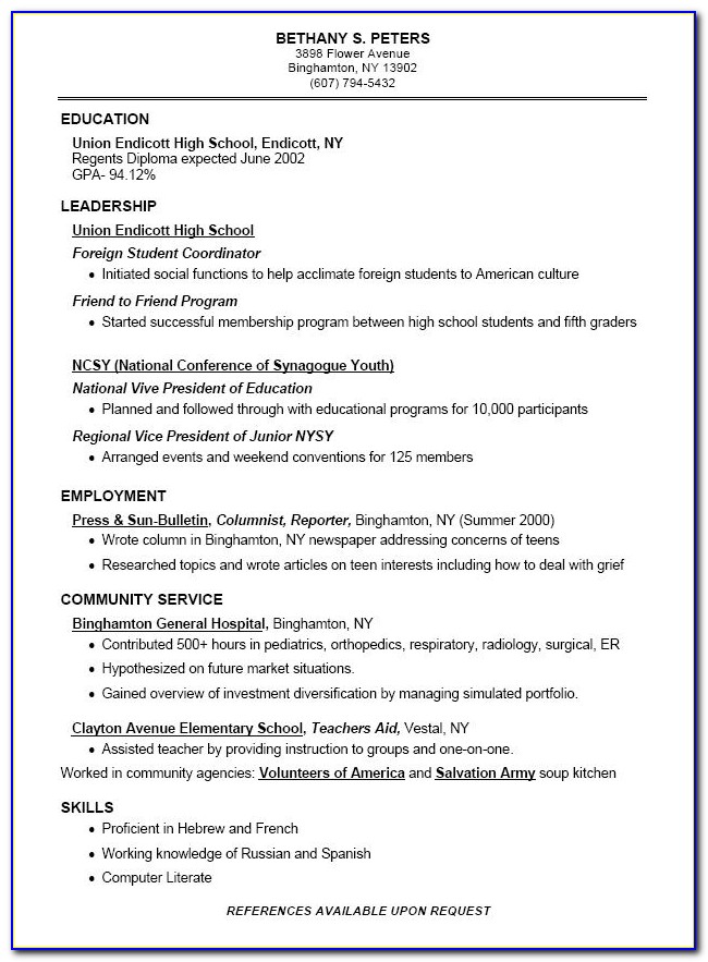 Free Modern Resume Template Doc