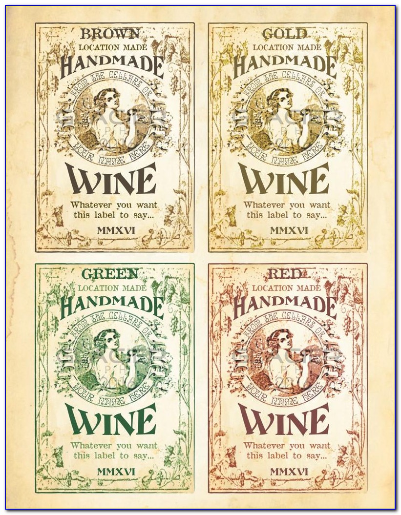 Free Printable Vintage Wine Bottle Labels