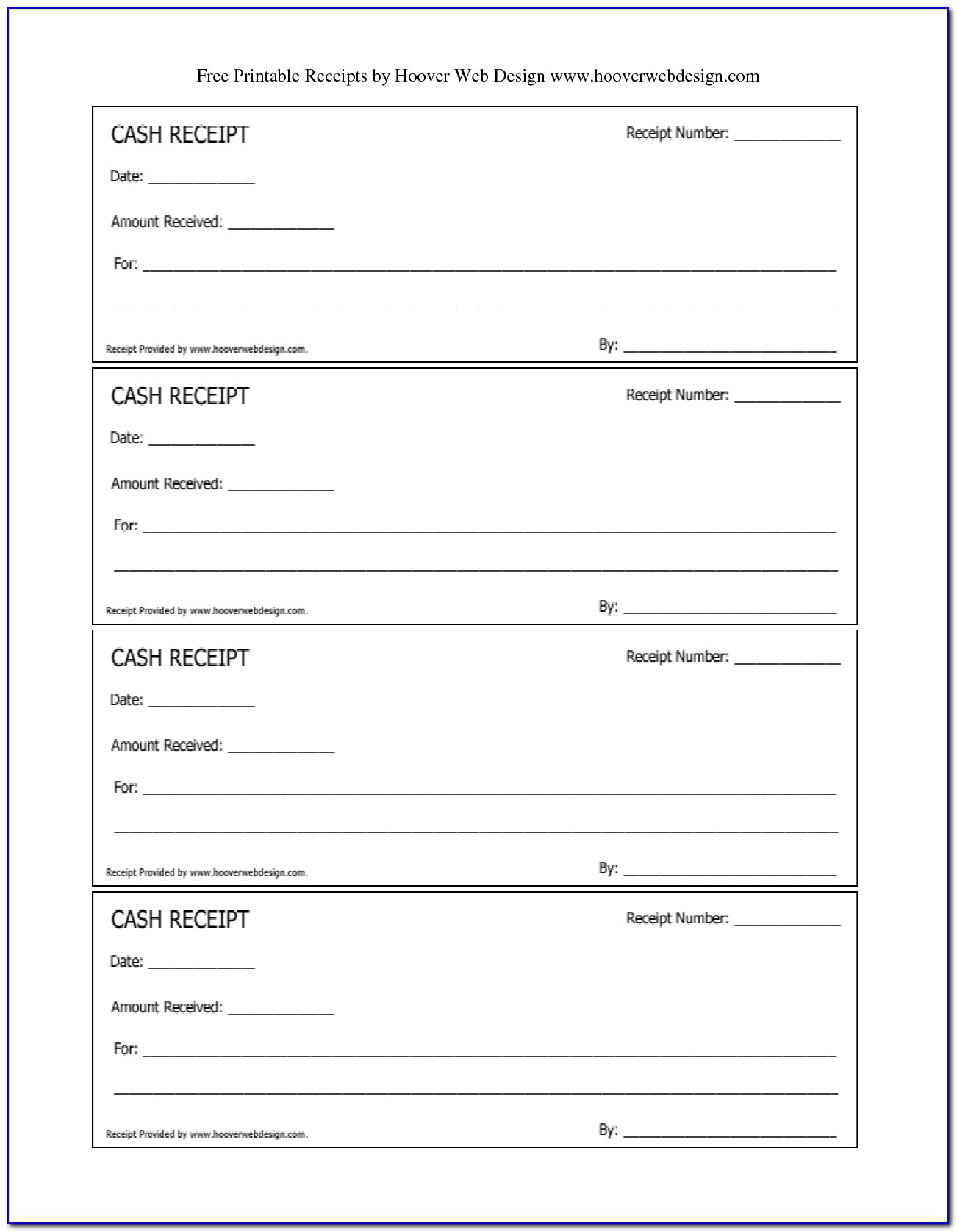 Free Receipt Book Template Excel
