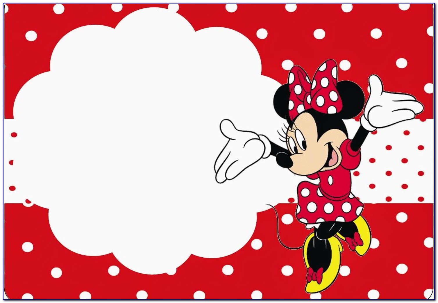 Free Red Minnie Mouse Invitation Template