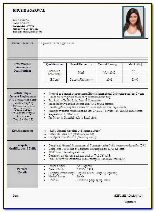 Free Resume Template Download For Word