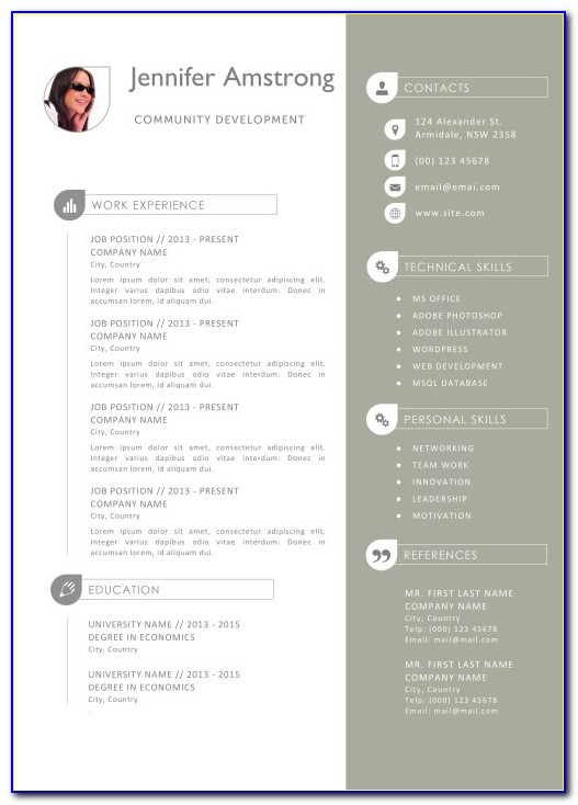 Free Resume Template For Pages Mac