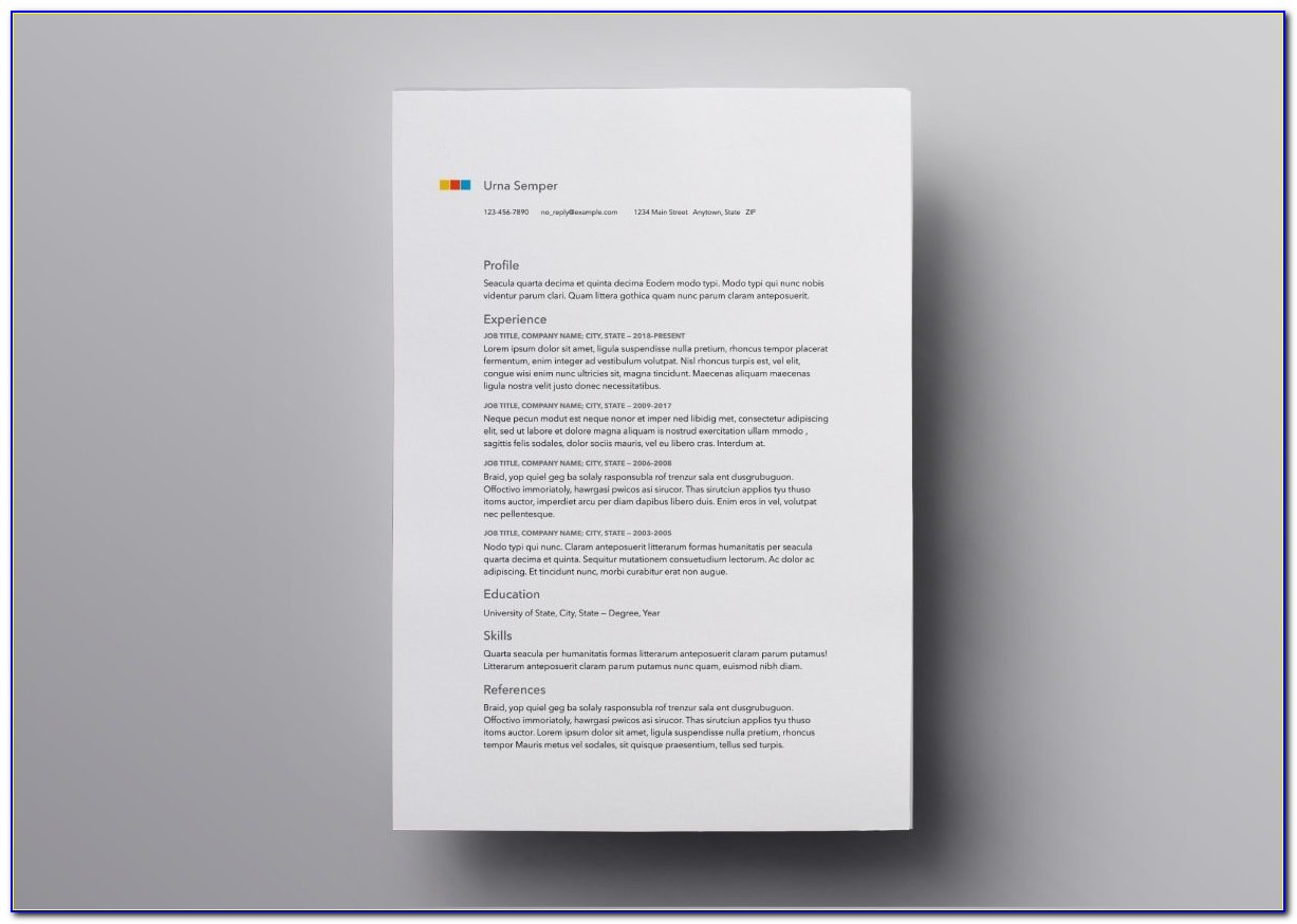 Free Resume Templates For Mac Download