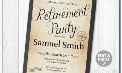 Free Retirement Party Flyer Template