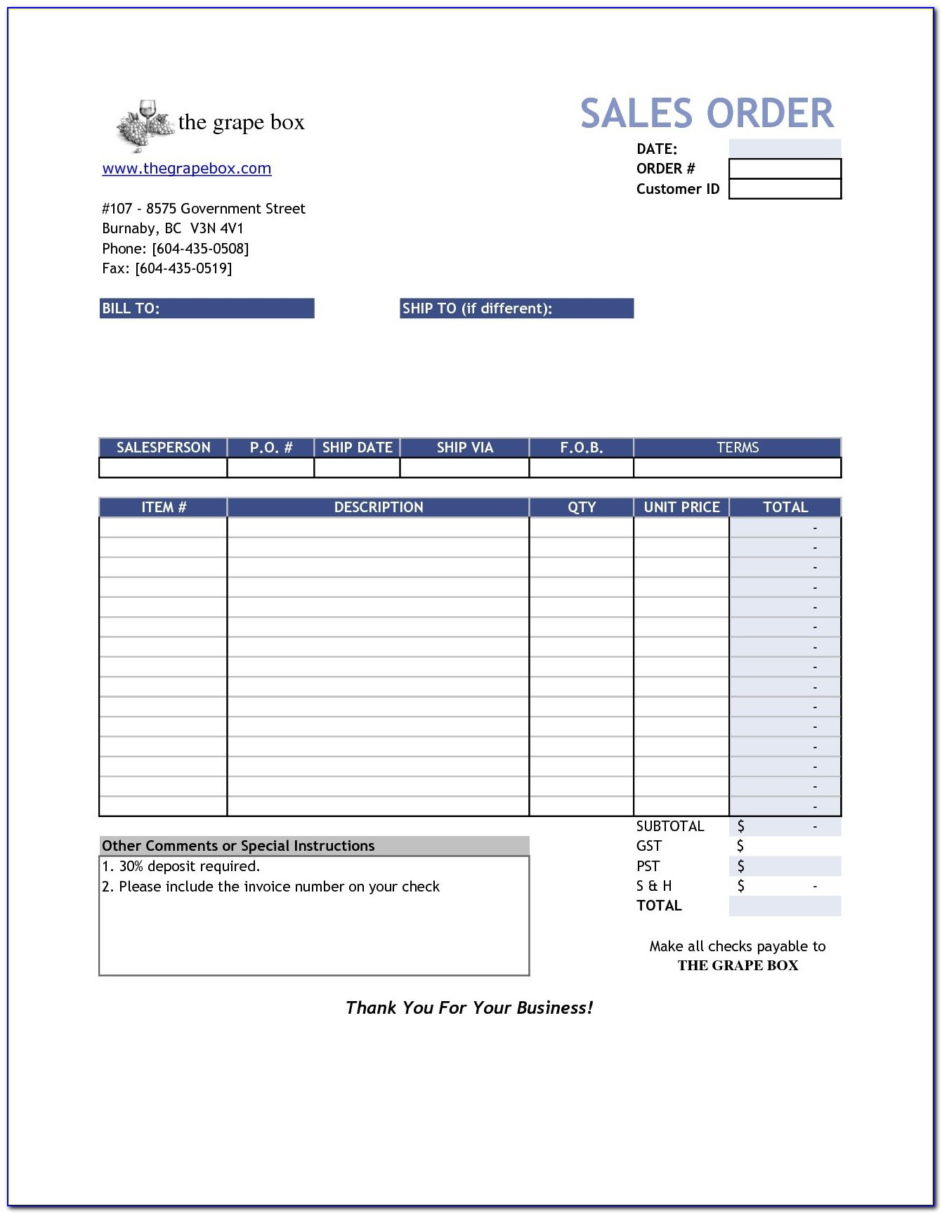 Free Sales Invoice Template Excel