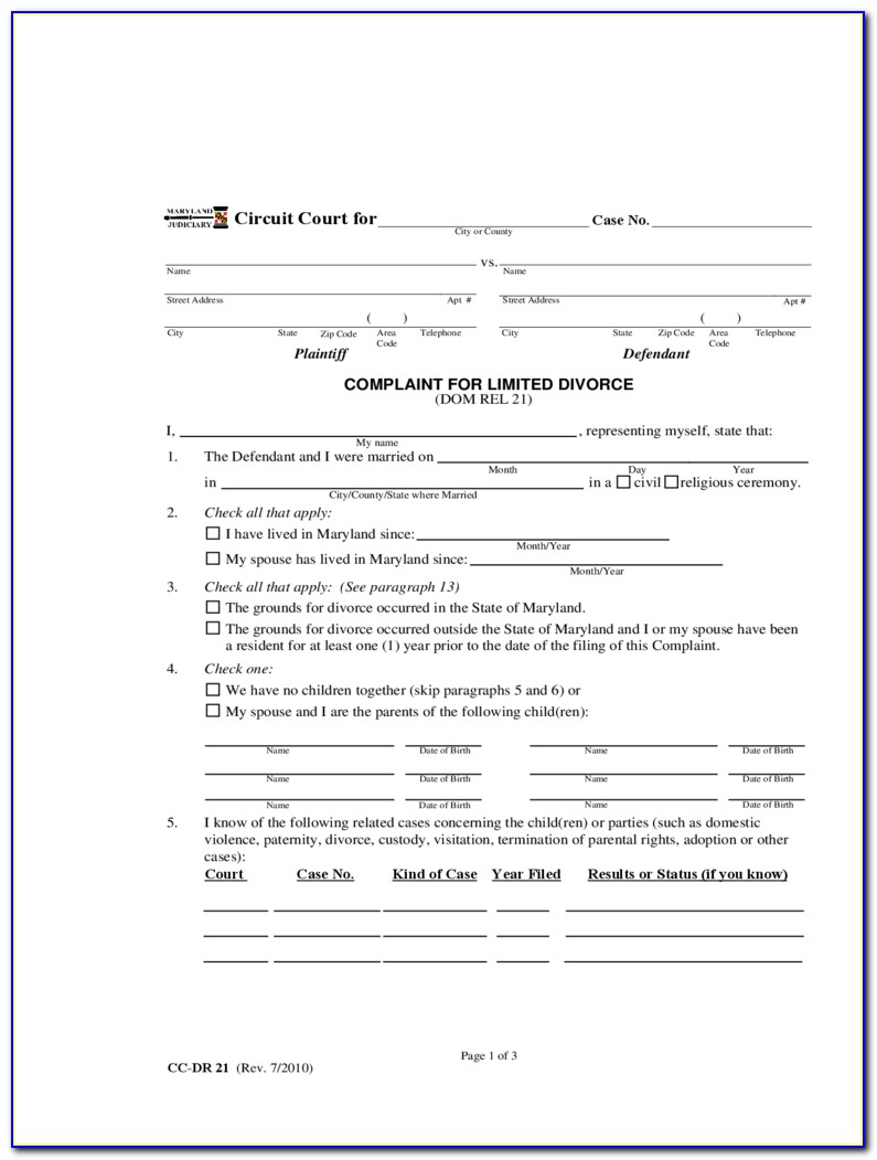 Free Separation Agreement Form Bc