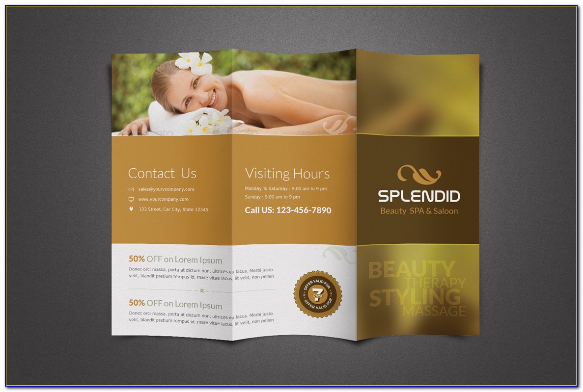 Free Spa Tri Fold Brochure Templates