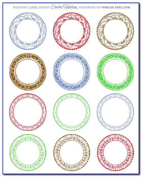 Free Template For Round Labels