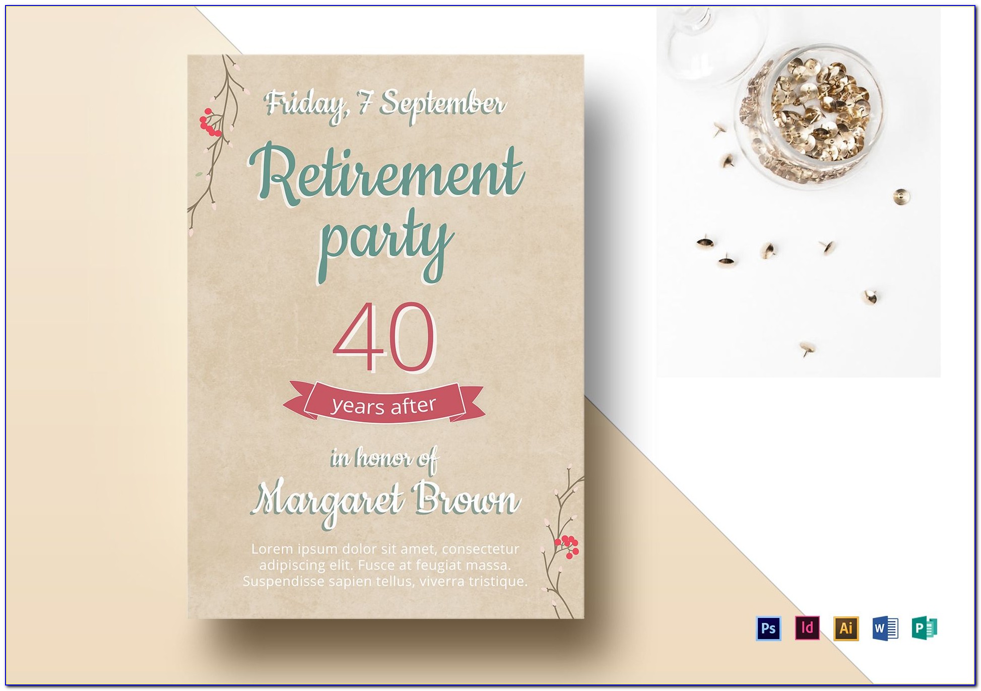 Free Templates For Retirement Party Flyers