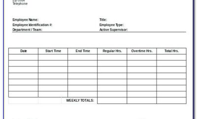 Free Timesheet Template Excel