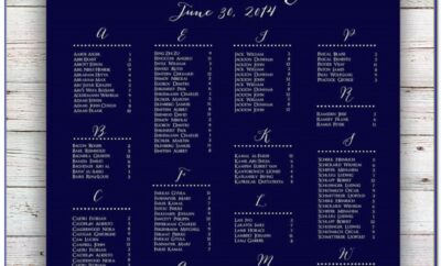 Free Wedding Seating Chart Poster Template