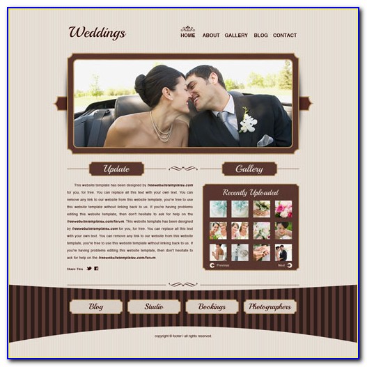Free Wedding Website Template Download