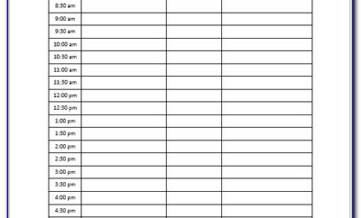 Free Weekly Appointment Schedule Template