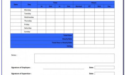 Free Weekly Timesheet Template Excel