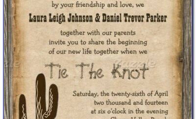 Free Western Wedding Invitation Templates
