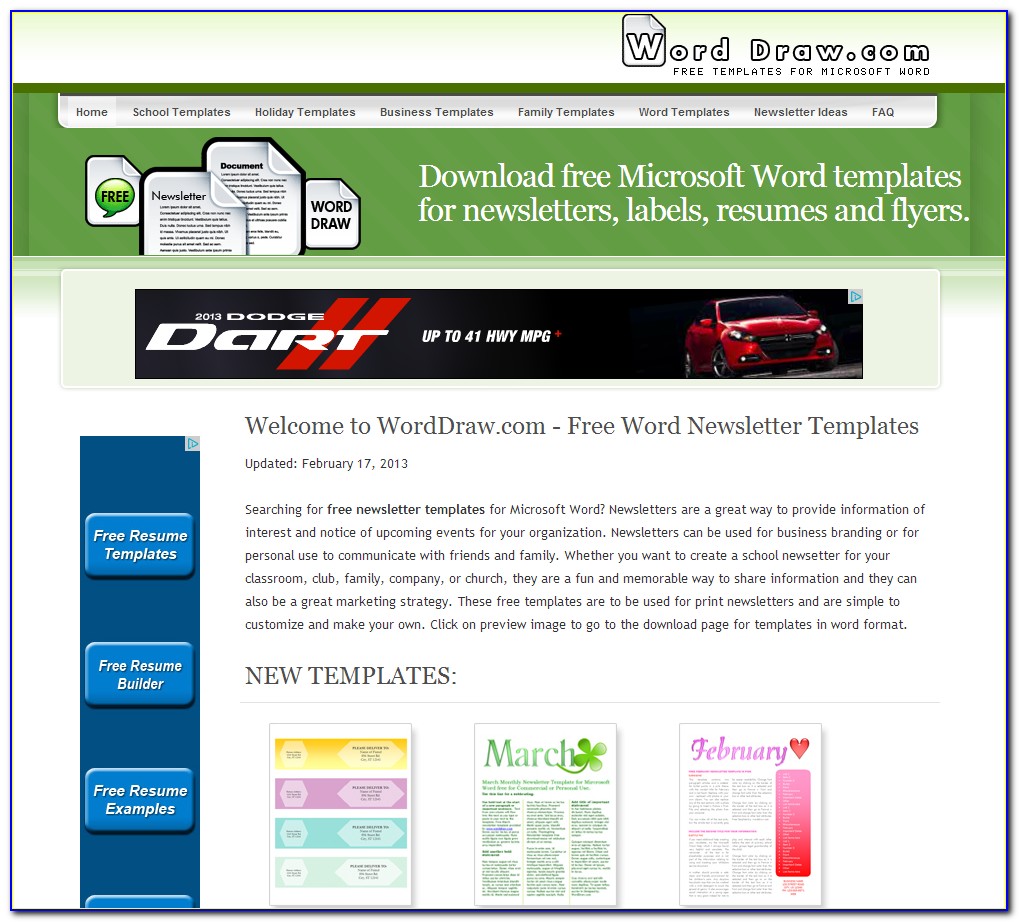 Free Word Email Newsletter Templates