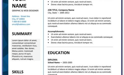 Free Word Resume Templates 2017 Download