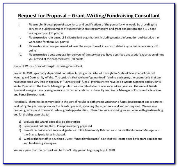 Fundraising Consultant Proposal Template