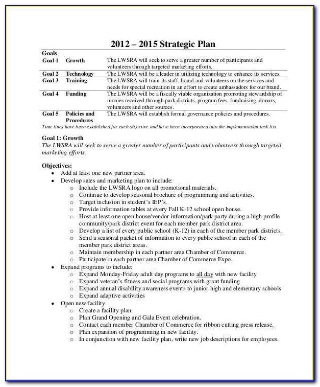 Fundraising Strategy Plan Template
