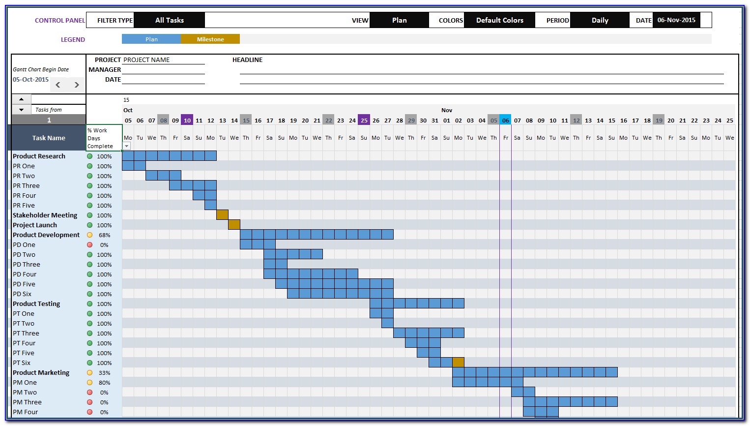 Gantt Chart Excel Template 2014