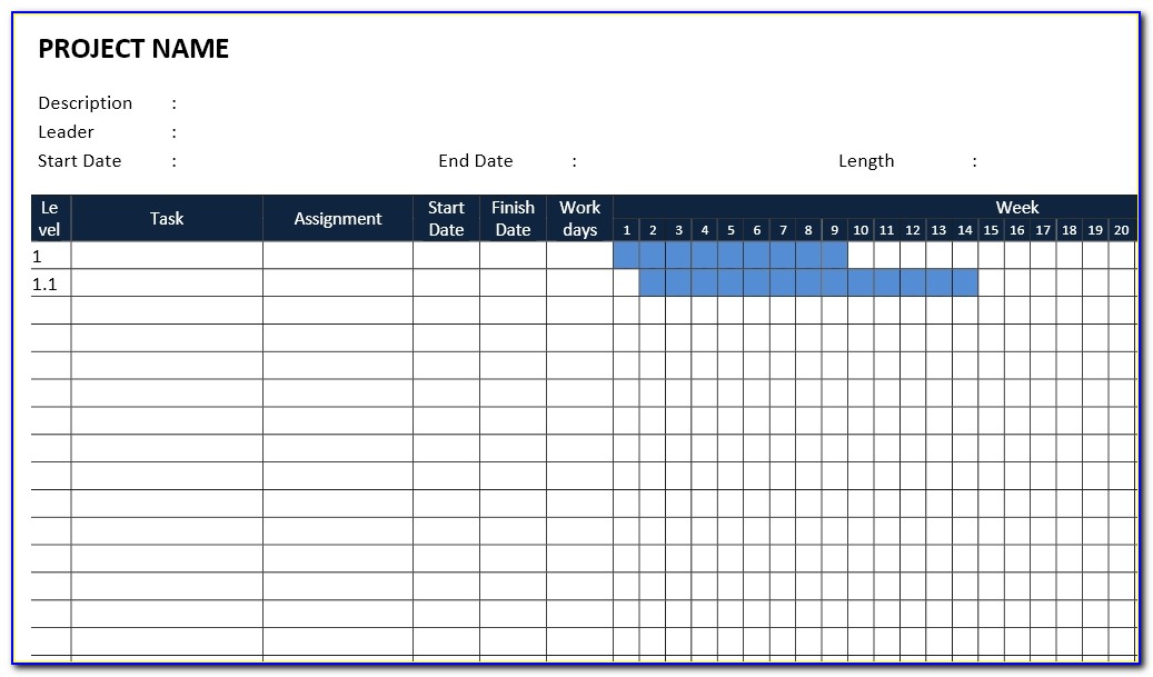 Gantt Chart Template Project Management