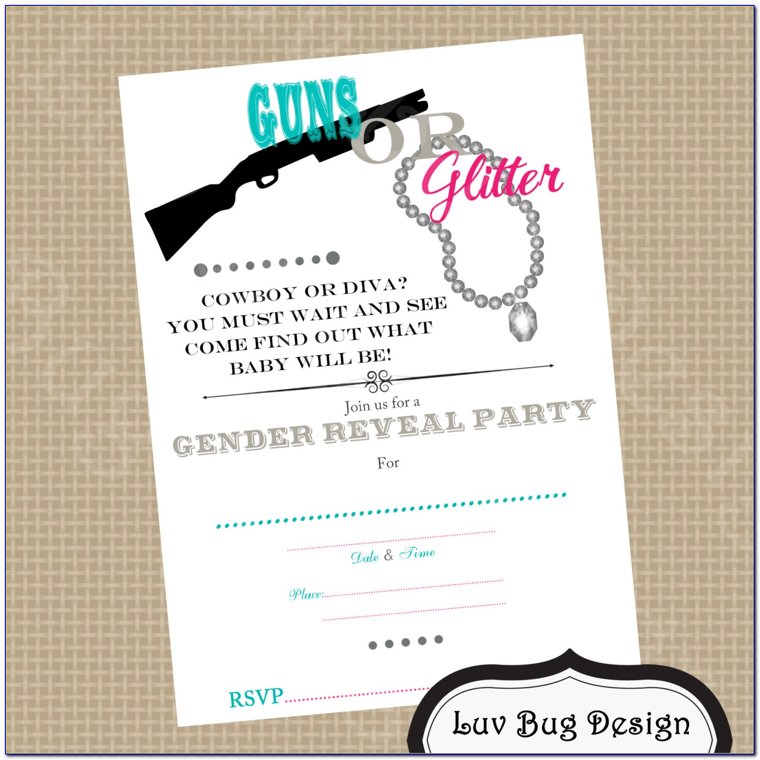 Gender Reveal Party Invitation Templates