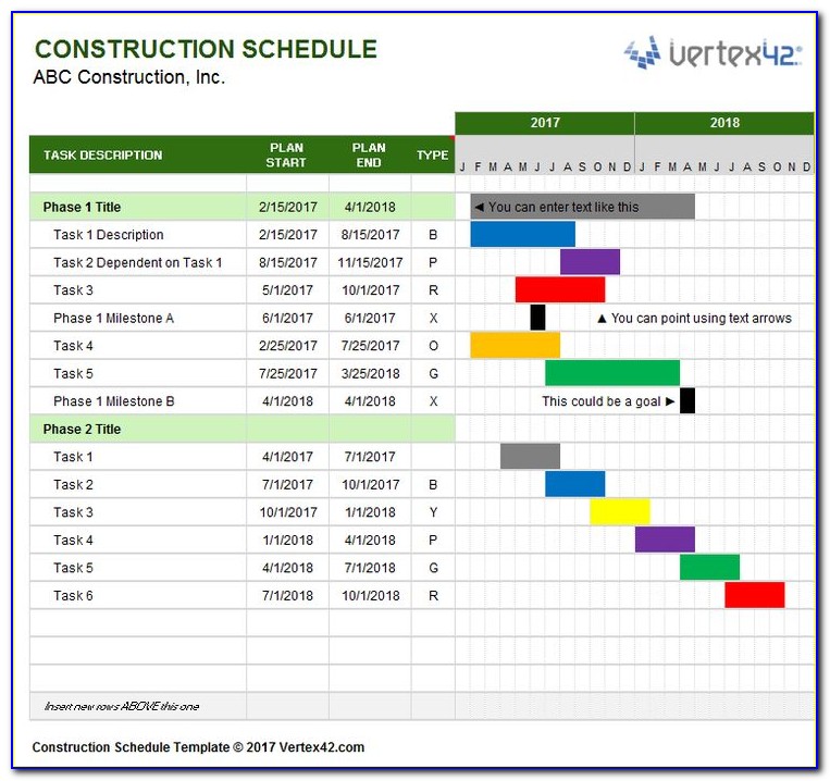General Contractor Schedule Template