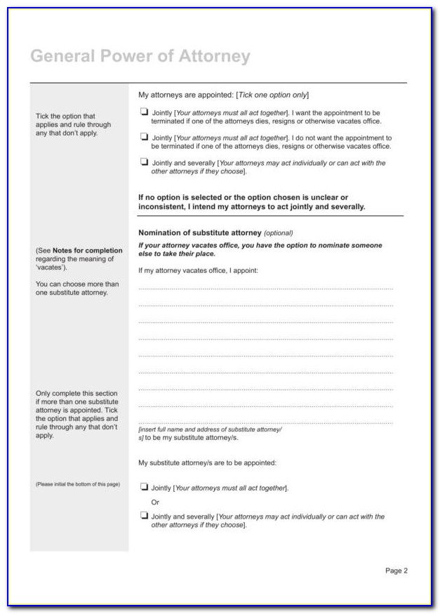 General Power Of Attorney Form India Pdf