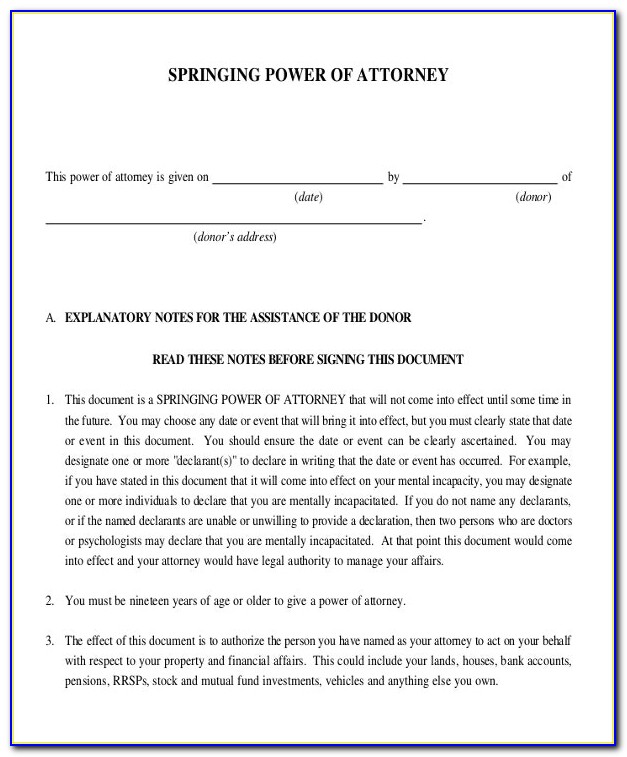 General Power Of Attorney Sample Form Philippines