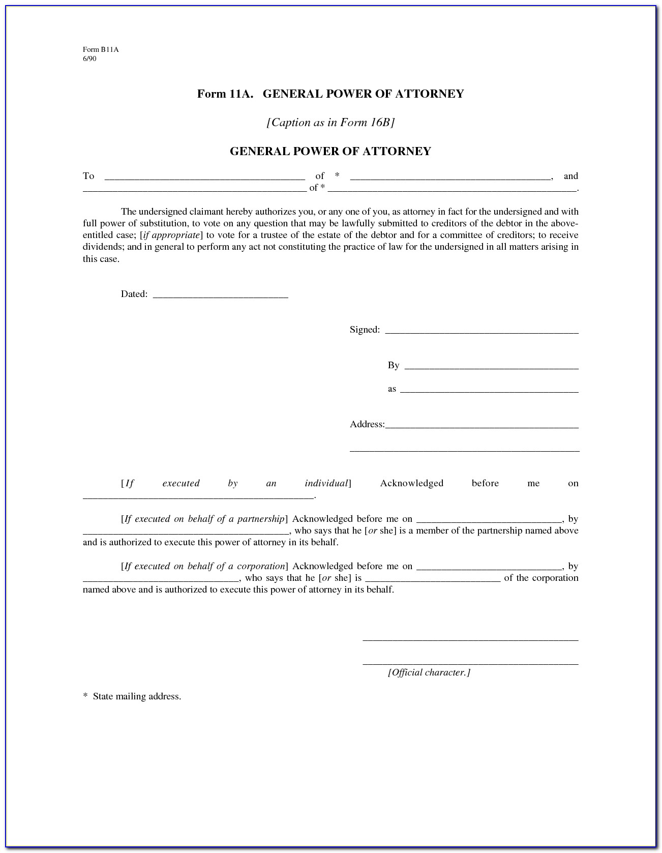 General Power Of Attorney Template Georgia