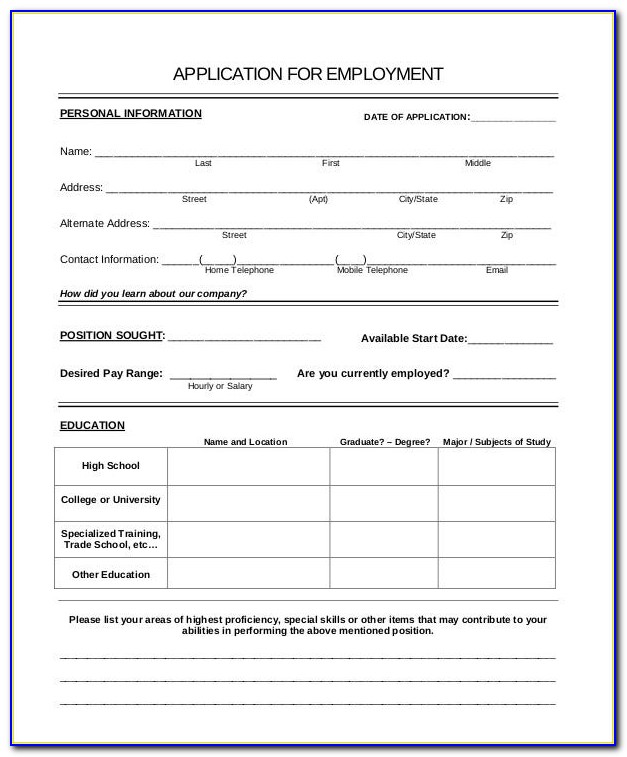 Generic Bid Proposal Form