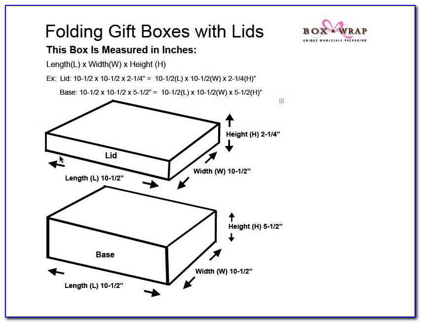 Gift Box With Lid Template