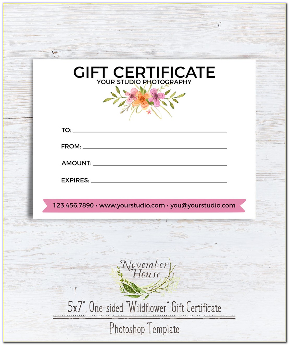 Gift Certificate Template For Photographers