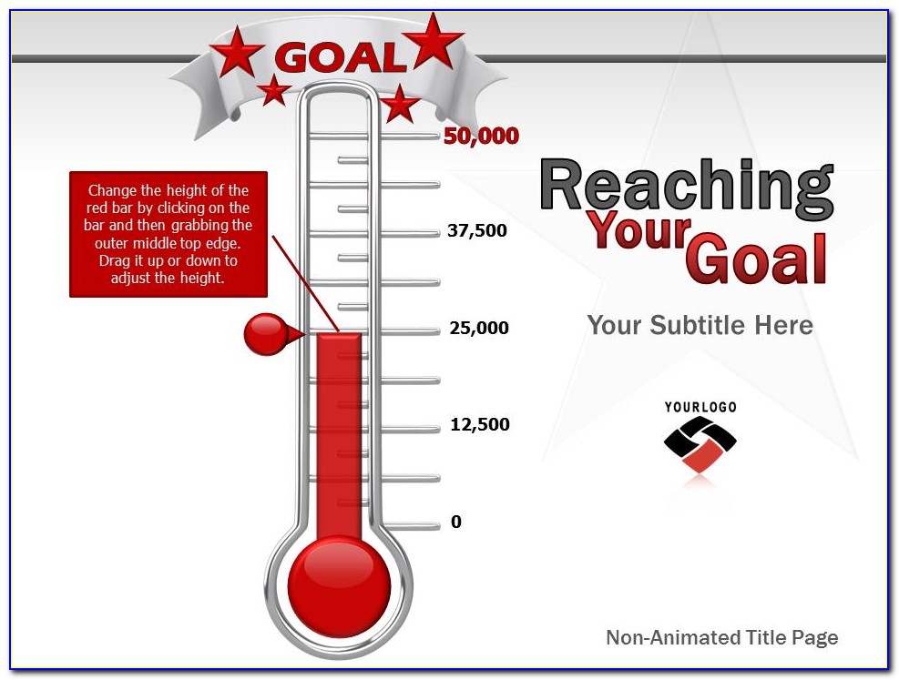 Goal Thermometer Template Powerpoint