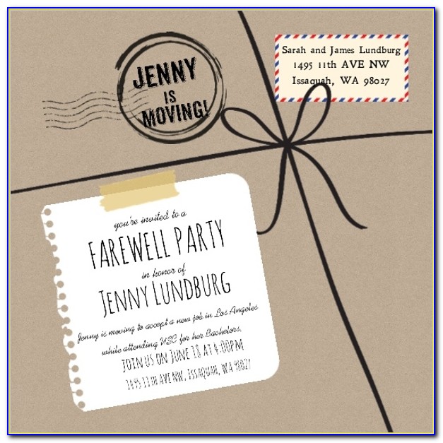 Going Away Party Invitation Template Word