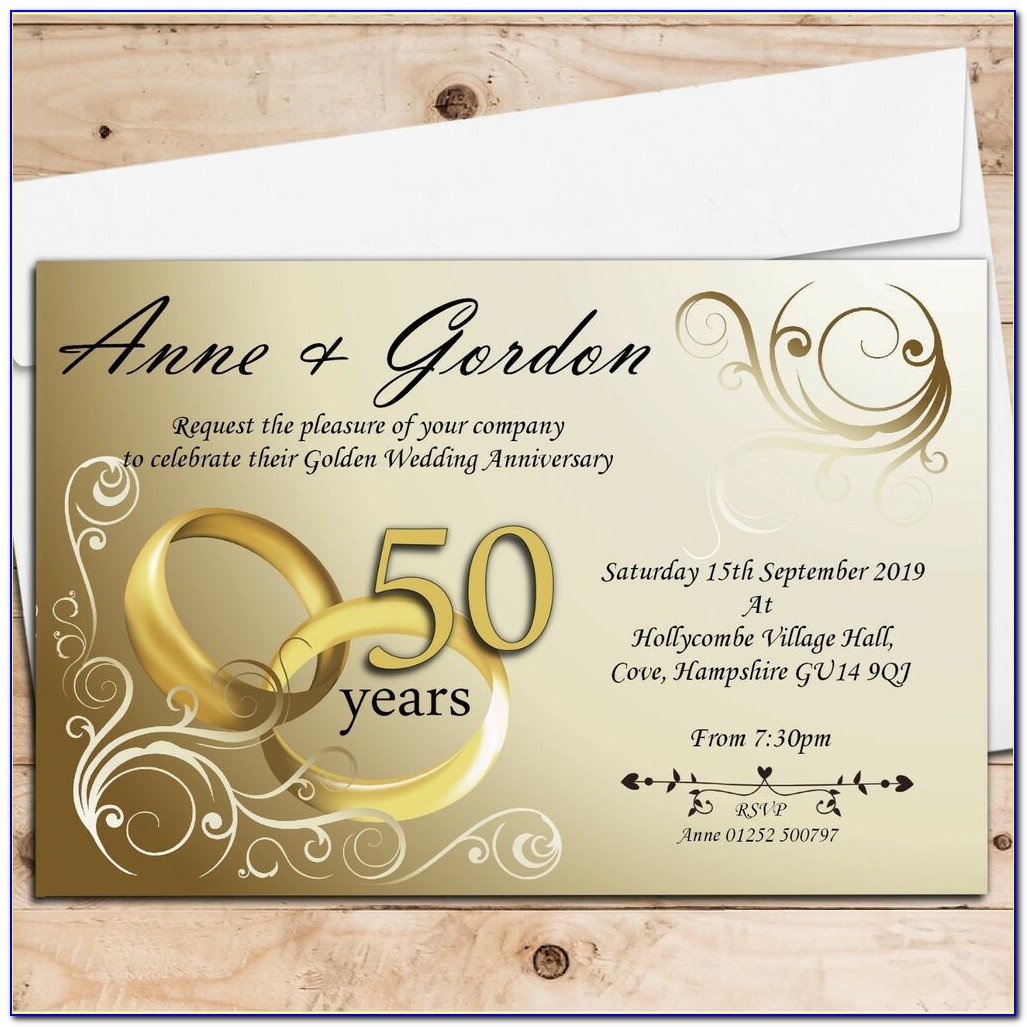 Golden Anniversary Invitation Template