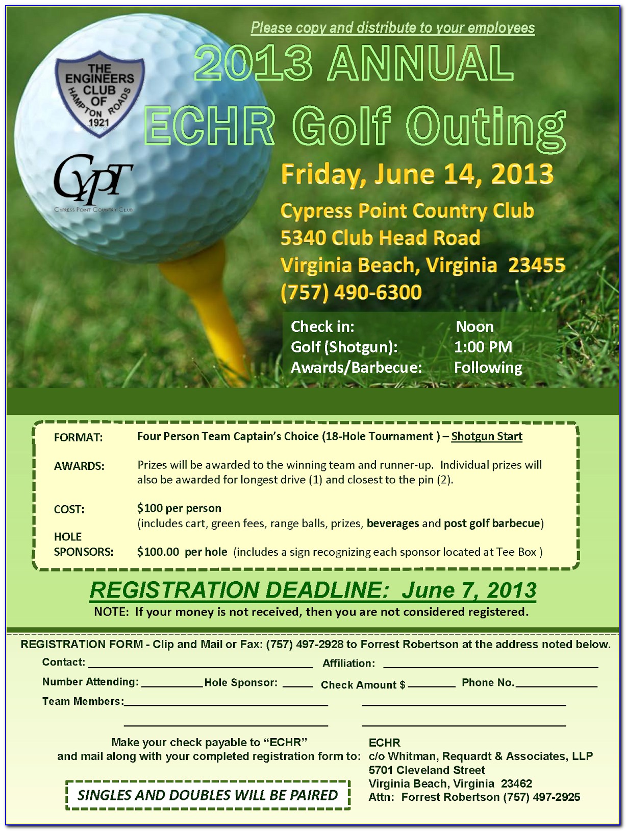 Golf Outing Brochure Templates