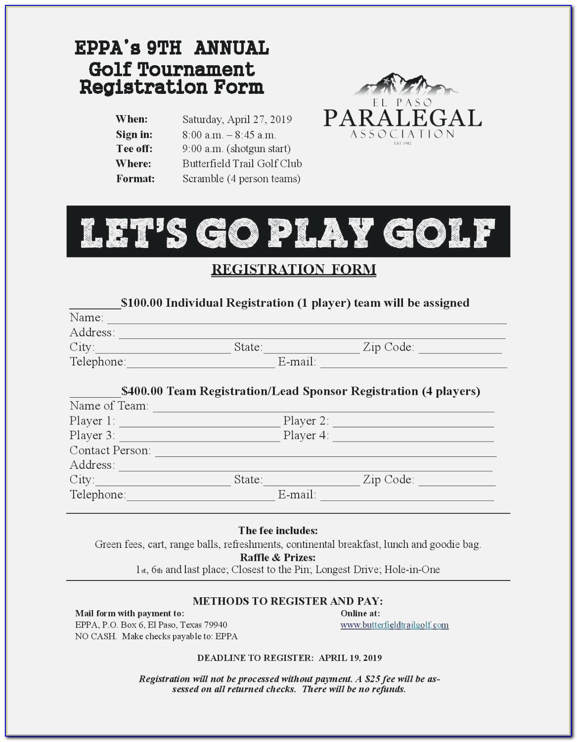 Golf Tournament Flyer Template Powerpoint