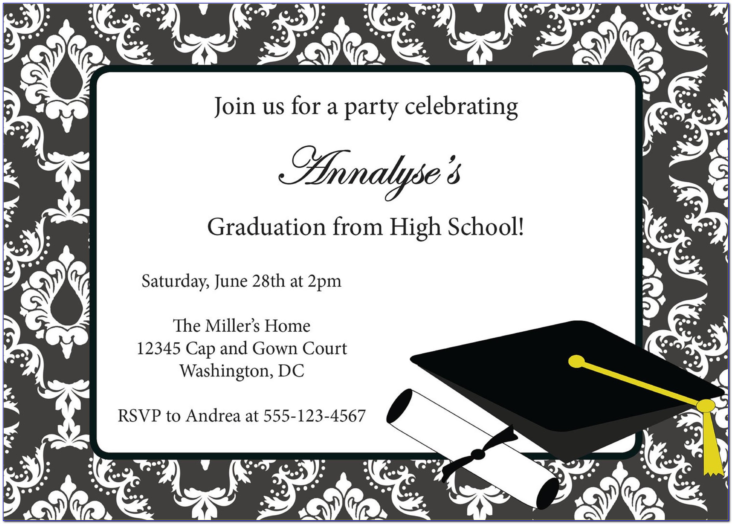 Graduation Invitation Template Free Download